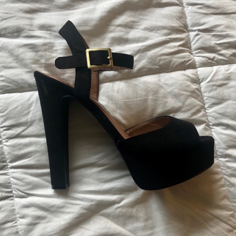 Platform Suede Heels